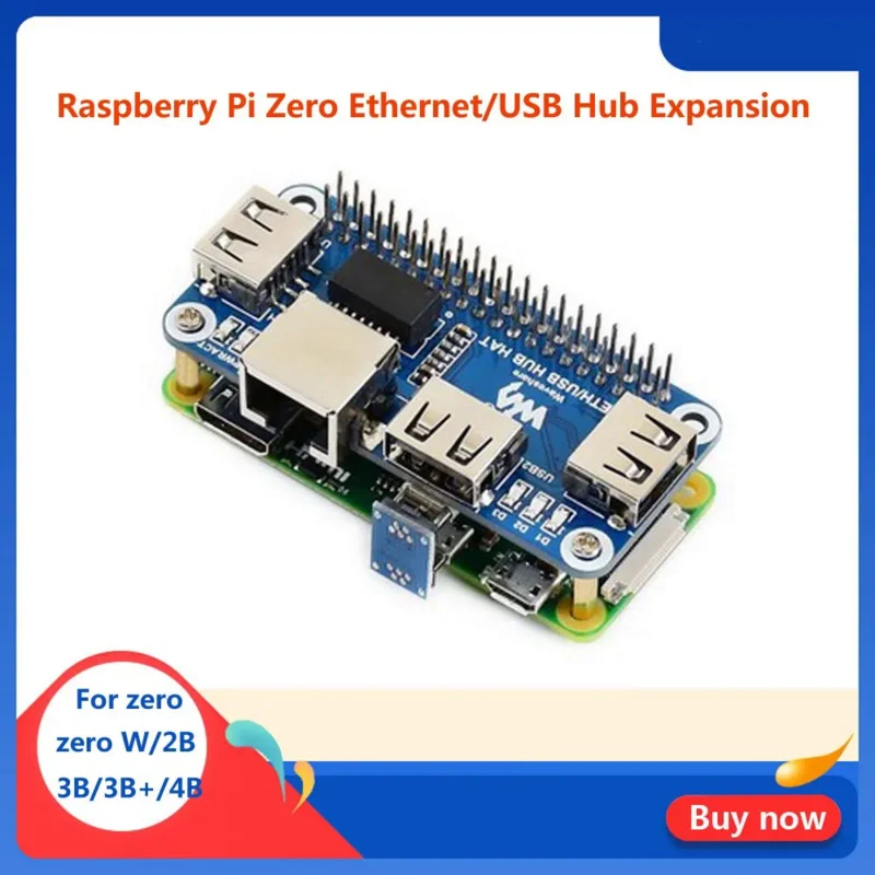 Raspberry Pi Zero W USB Hub Hat with RJ45 Ethernet Port for RPI zeroW/WH /2B/3B/3B /4B