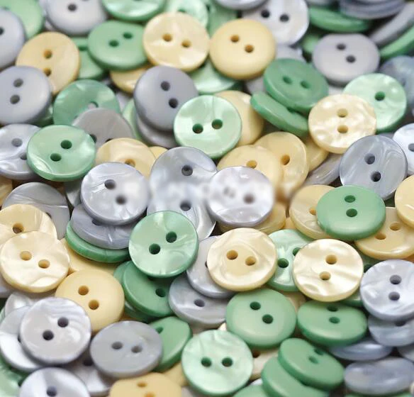 20pcs/LotSize:11mm Colorful two eyes Imitation shell resin Buttons fashion Button knitted cardigan Decoration Sewing (KK-4170)