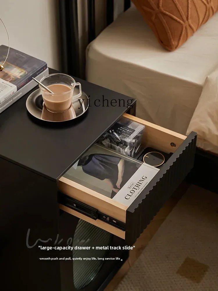 

Zz solid wood bedside table bedroom high-end locker small 35cm bedside table light luxury