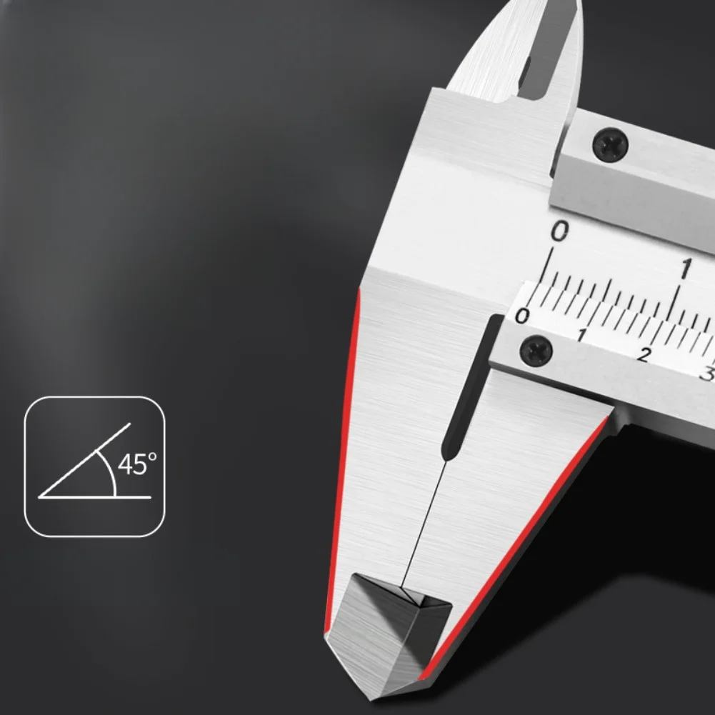 0.02mm Accuracy Vernier Caliper High Carbon Steel Caliper 0-100mm Clear-Etching Measuring Tool For Woodworking Electronic