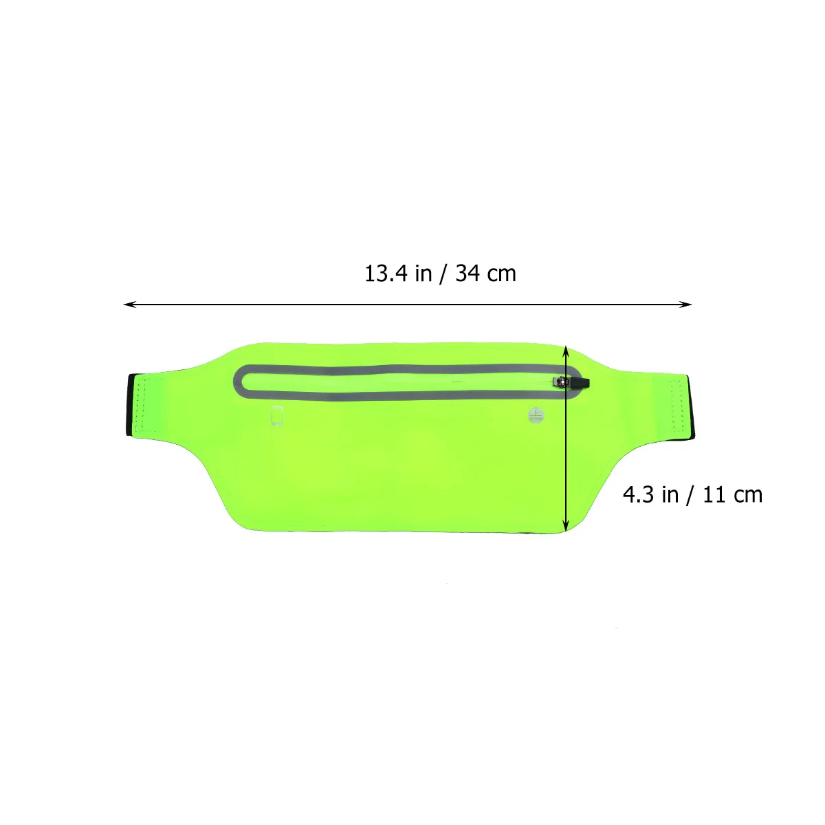 Reflective Strips Ultra Thin 15mm 23oz Water Resistant Running Belt Waistband for Walking Jogging Hiking Cycling Gym