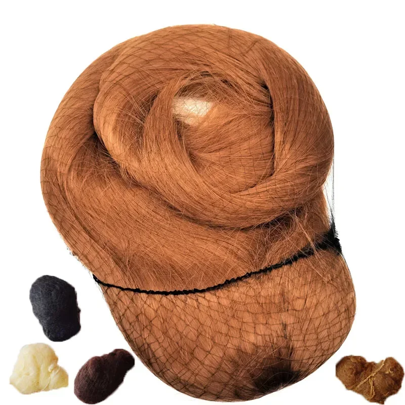 200Pcs Top Quality Nylon Hair Net Star Dance Recital Buns Hair Extension Weaving Cap Brown Black beige Hairnets Wholesale Retail