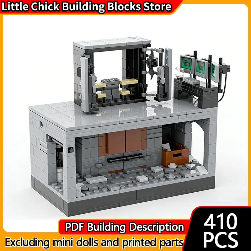 Popular Anime Model MOC Building Bricks Compact Cave Diorama Modular Technology Children Holiday Gifts Assemble Toys Suit