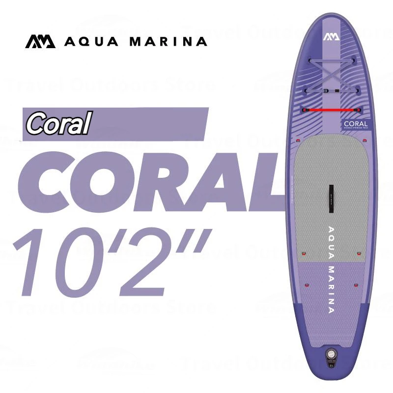 

AQUA MARINA Coral 2022, новая фиолетовая сверхлегкая портативная надувная доска для серфинга, доска для водных видов спорта, аксессуары для серфинга
