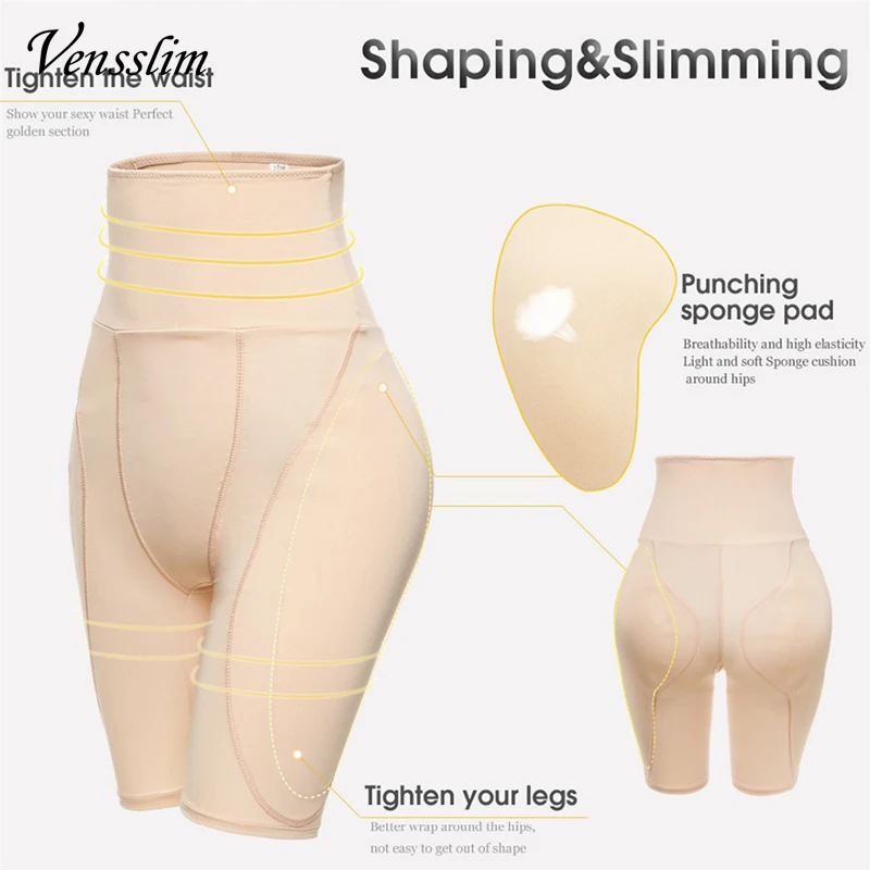 Vensslim Butt Lifter Shapewear Body Shaper Shorts Women Paded Panties Tummy Control Panties Hip Enhancer Waist Trainer Underwear