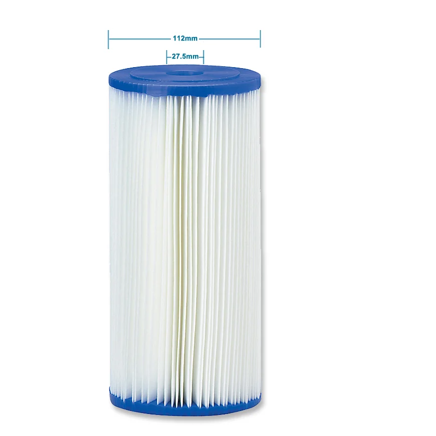 Coronwater 4.5" Pleated Polyster Water Filter Cartridge 5 micron for Sediment Water Filtration PPL5-BB