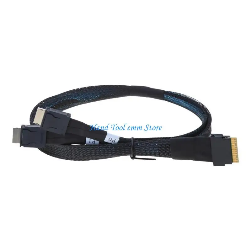 

H37F SlimSAS SFF-8654 8x to Oculink SFF-8611 4x 4ix2 Cable for Secure Device 50CM