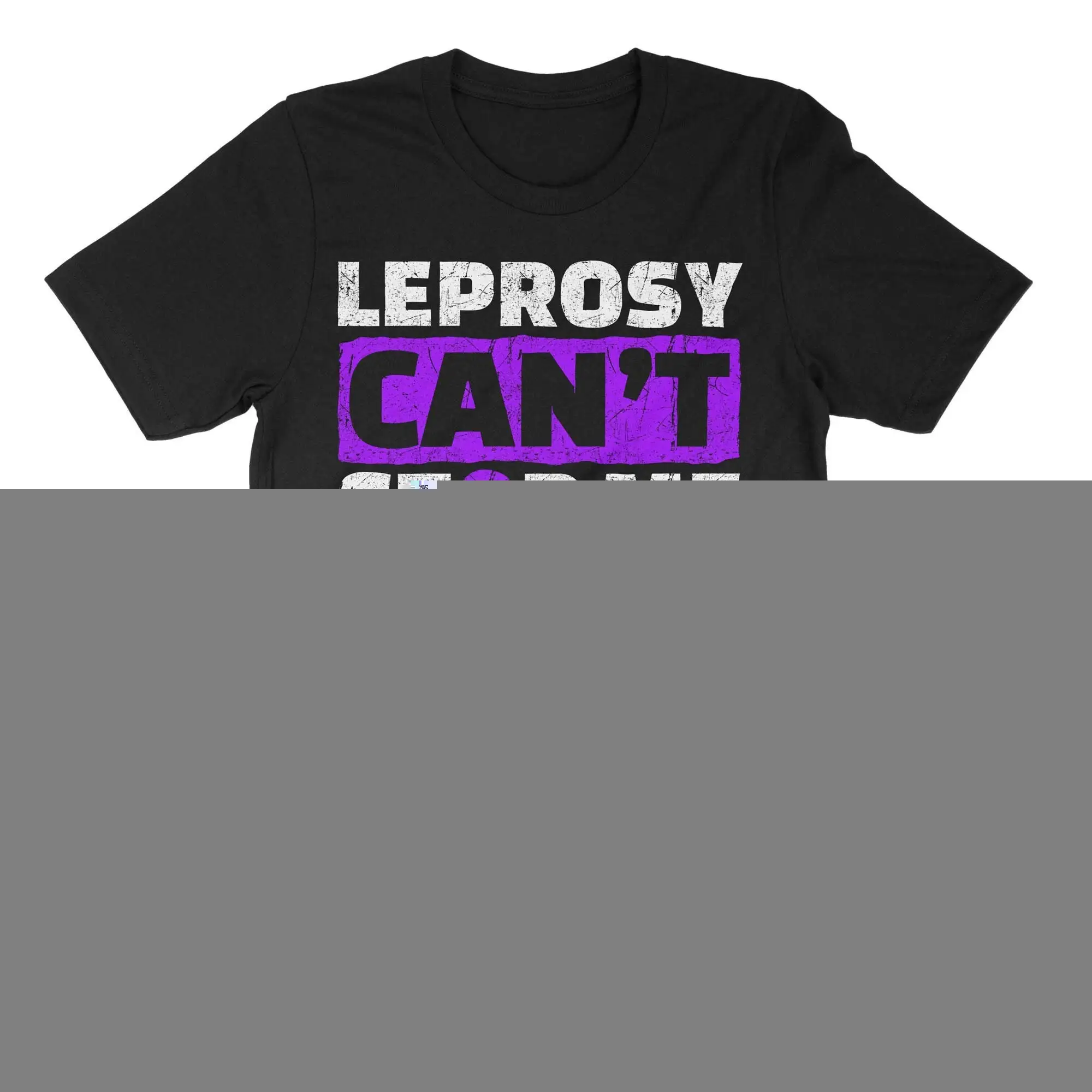 Leprosy Can't Stop Me T Shirt Hansens Disease Mycobacterium Leprae Support Recovery Purple Ribbon Survivor