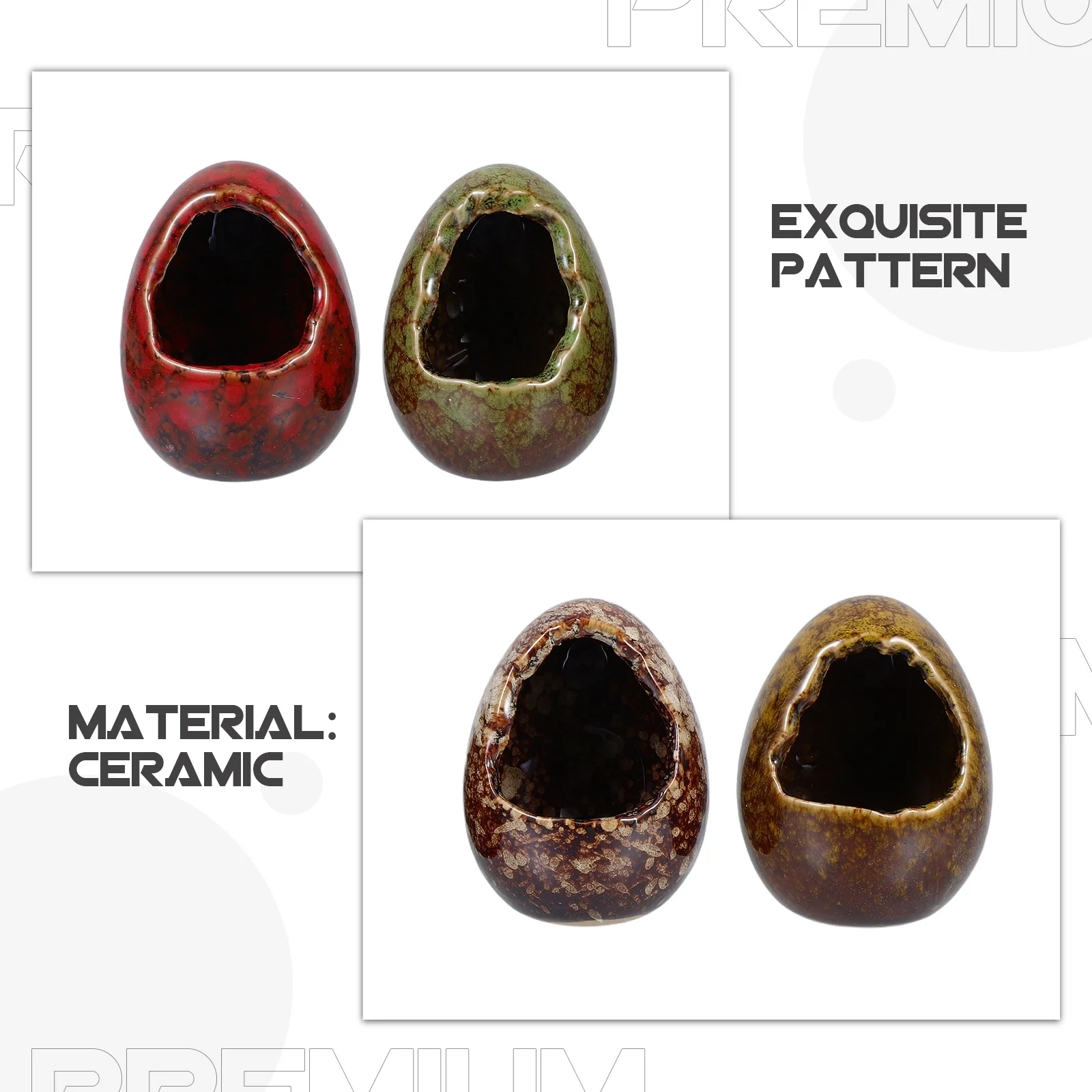 4 قطعة النمط الياباني الساشيمي أكواب الثلج الجاف العملي المدمجة السيراميك الحاويات ديكور للطاولات فندق مطعم لوحة الزينة