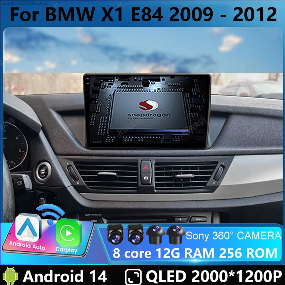

Car Radio Andoird 14 For BMW X1 E84 2009 - 2012 DSP 4G LTE Multimedia DVD Stereo Wireless Carplay Auto 5G WIFI Navigation 2 DIN