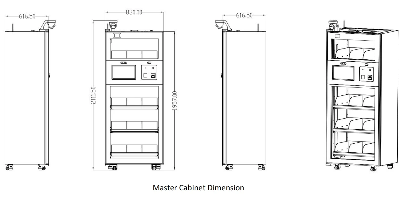 Hospital Tool Linen Garment Clothes Textile Inventory Tracking Smart Cabinet