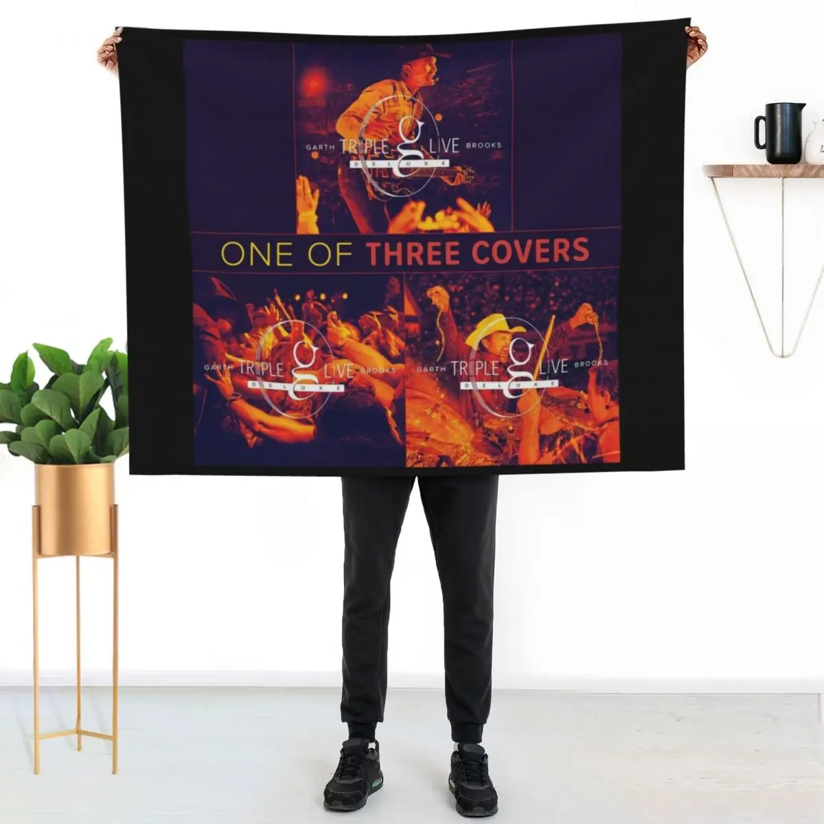 

Garth Brooks Triple Live Deluxe Throw Blanket Summer Cool Breathable Blanket for Sleeping