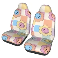 flowers 2pcs Print Car Seat Covers for Women and Men, Universal Auto Front Seat Protector Fits for Car, SUV Sedan,