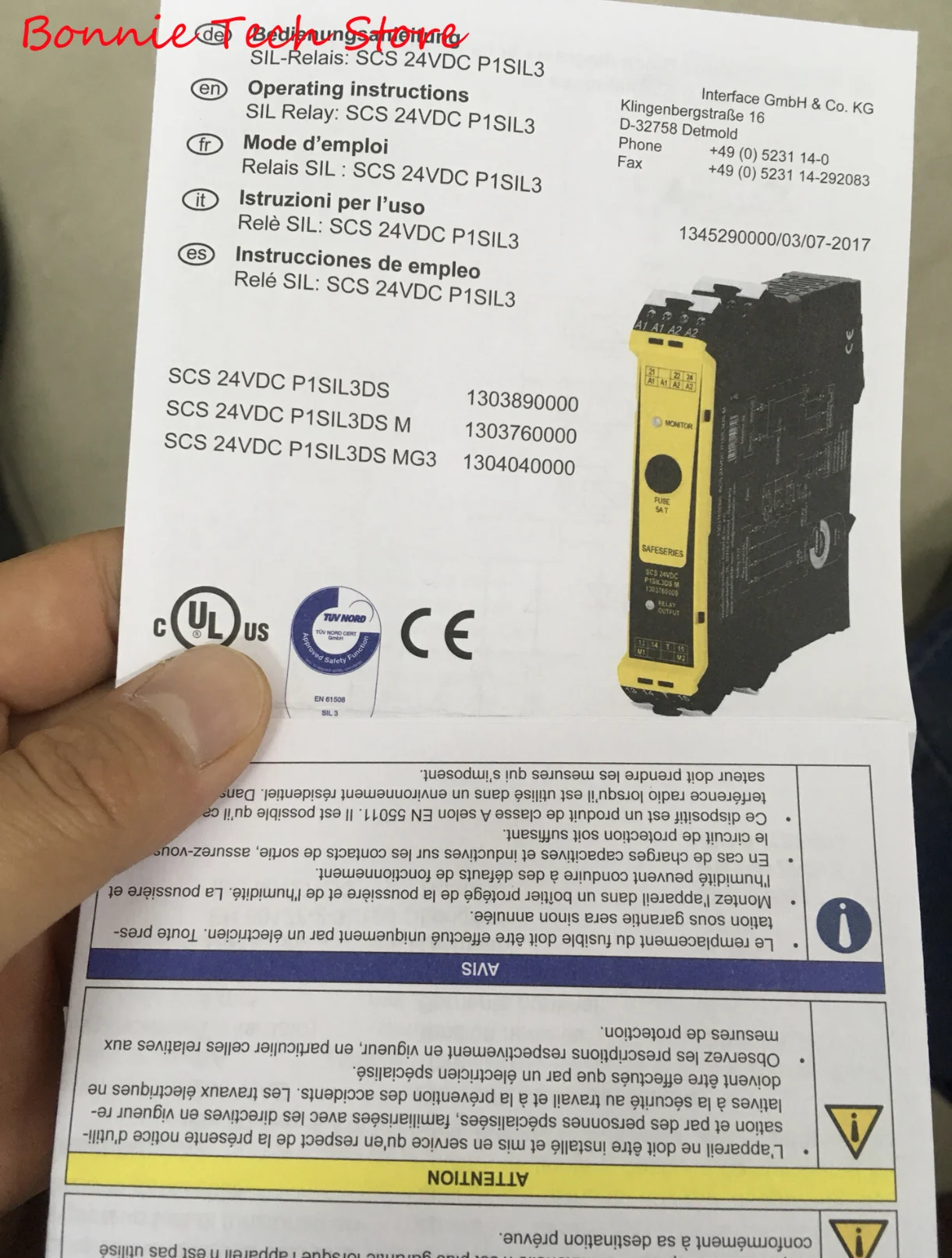 1303890000   para Weidmuller SCS 24VDC P1SIL3DS, SAFESERIES, relé de segurança