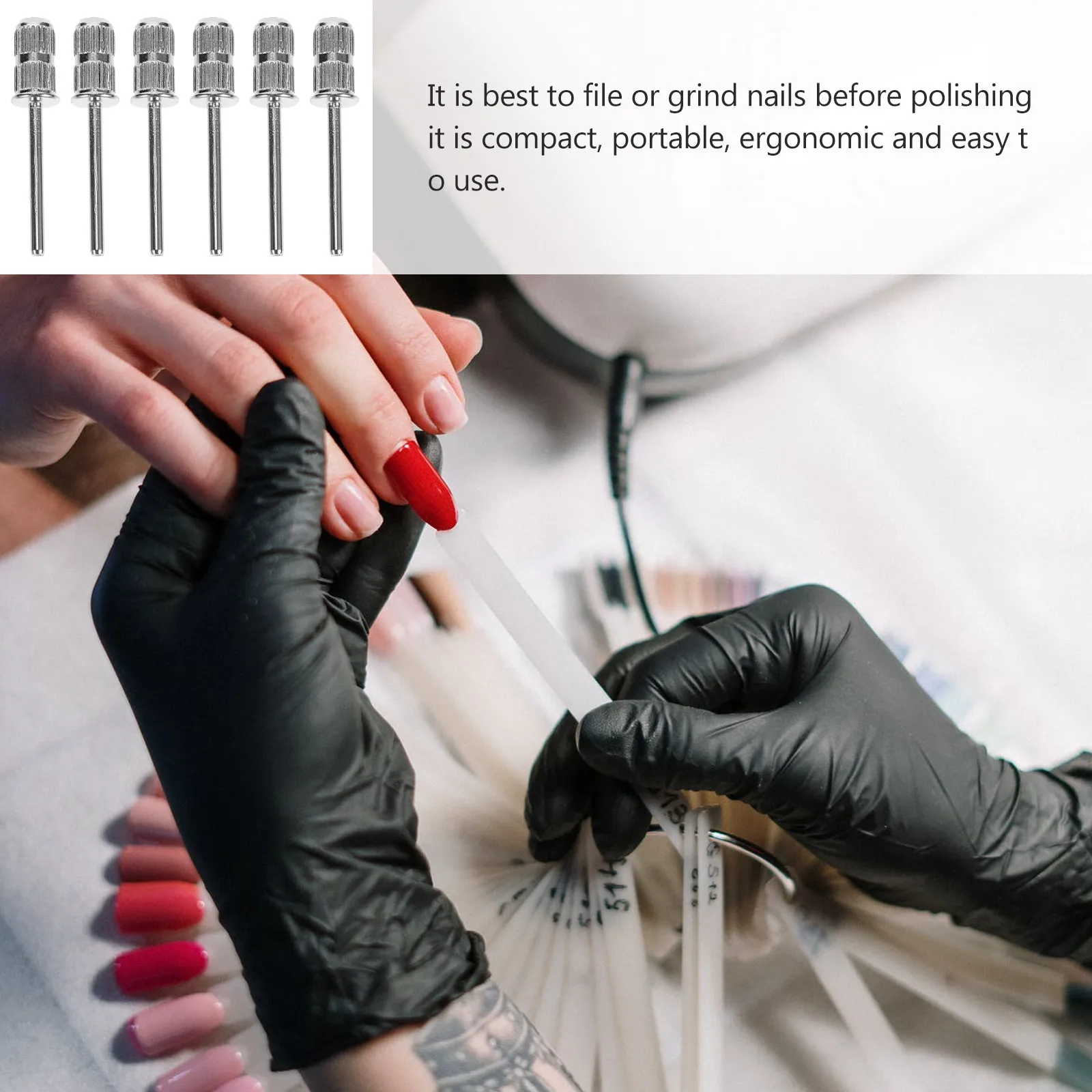 

20Pcs Sanding Band Nail Drill Bit Replacement Heads Manicure Tool for Nail Art Grinding Polishing Cuticle Drill Bit