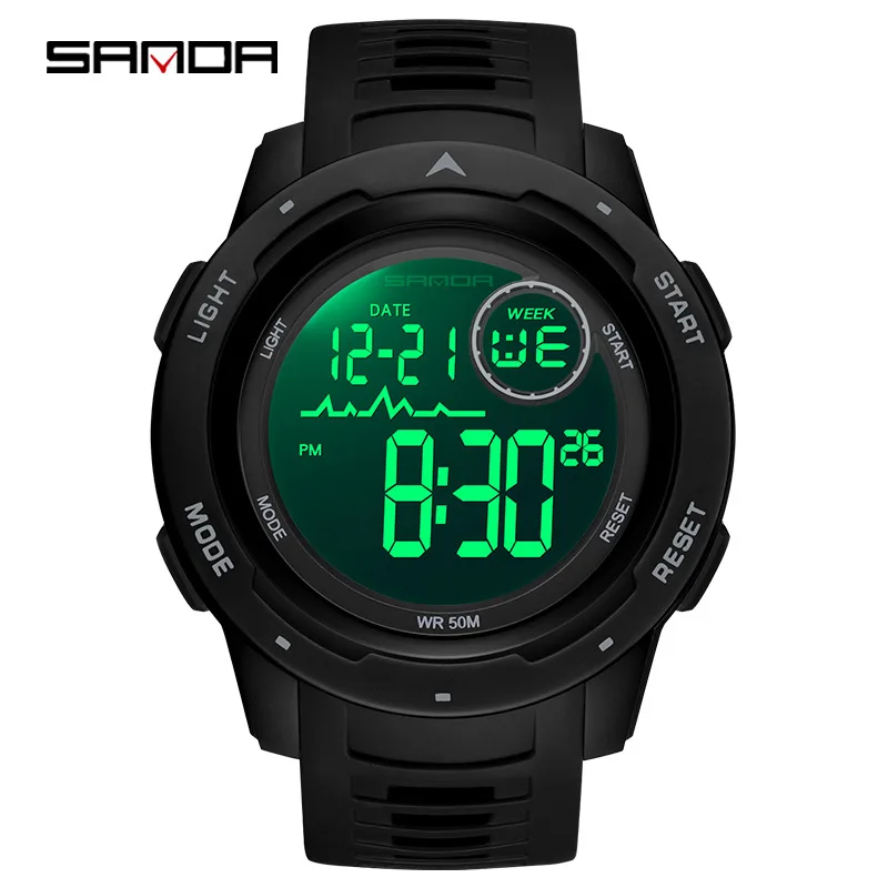 ANDA2125 Luxury Brand Multi functional Luminous LED Digital Watch Sport 50m Waterproof Watch Men's Junior Electronic Watch
