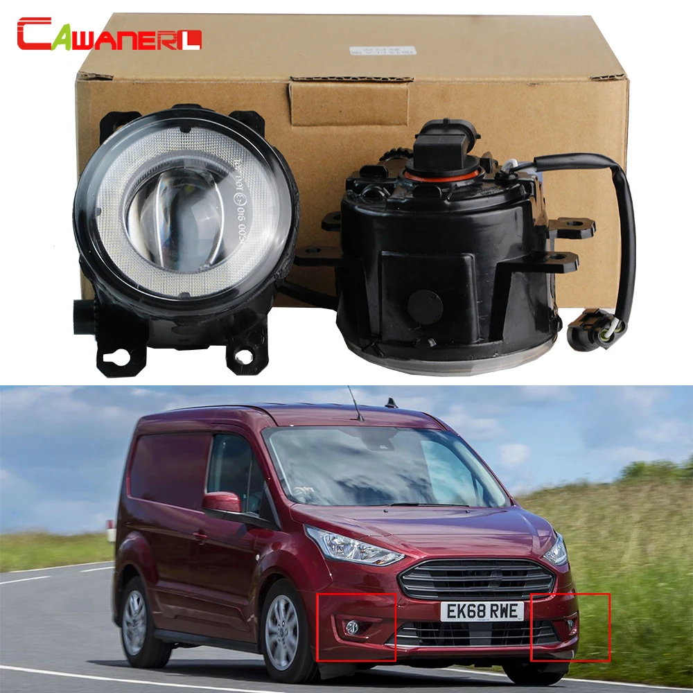 

2 Pieces Car Front LED Fog Light For Ford Transit Connect Tourneo 30W H11 Angel Eye Fog Daytime Running Lamp DRL Accessories