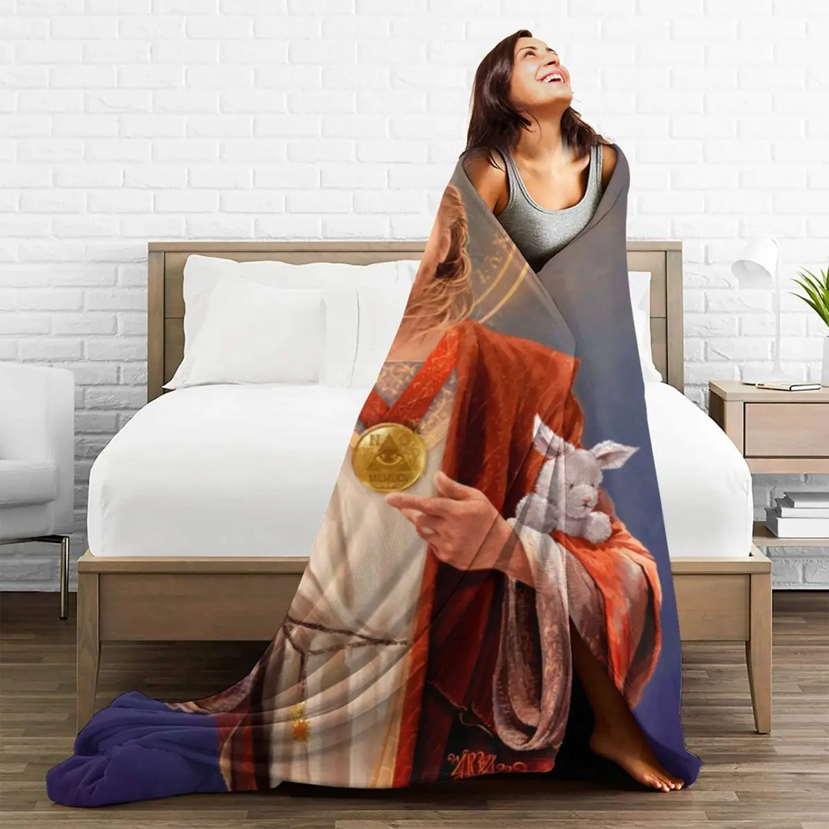 N-نيكولاس أقفاص البطانيات يسوع السفر الفانيلا رمي بطانية سوبر الأريكة الدافئة كرسي مخصص لتقوم بها بنفسك المفرش هدية #5