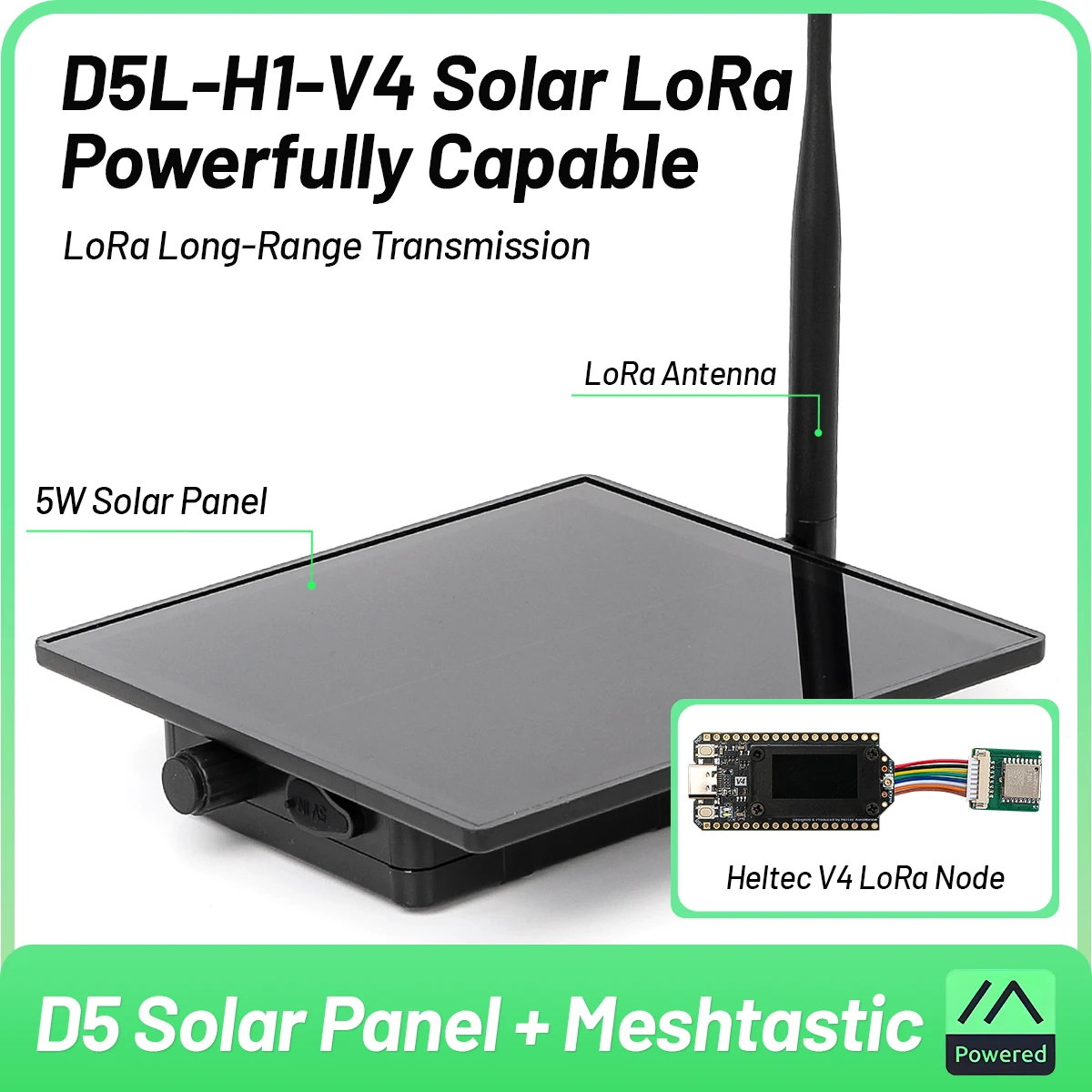 Металластичный узел LoRa на солнечной энергии с GPS Heltec LoRa 32 V4 ESP32 Dev-Board WiFi Bluetooth Сетка-коммуникатор дальнего действия LoRa
