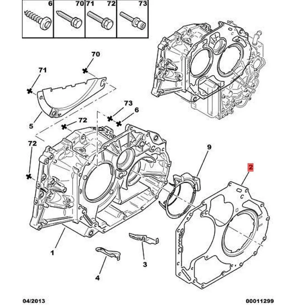 Gasket Casing Tengah Transmisi Otomatis AL4 DP0 untuk CITROEN untuk RENAULT untuk Peugeot Suku Cadang Mobil 210958