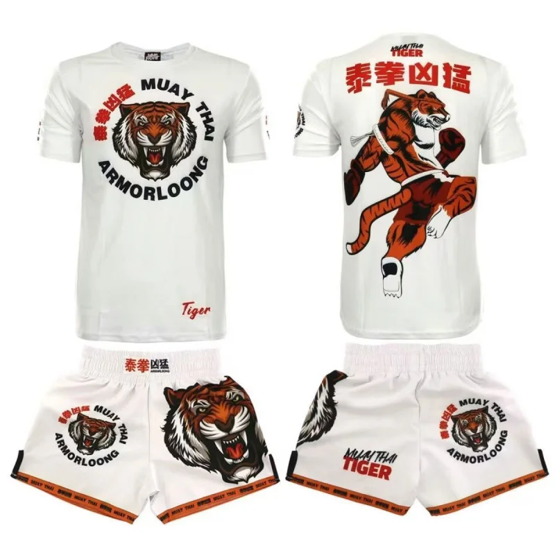 Muay Thai Training Suit for Children Quick-Dry Compression Suit Fighting Set Mixed Martial Arts Boxing Sports Sanda Custom