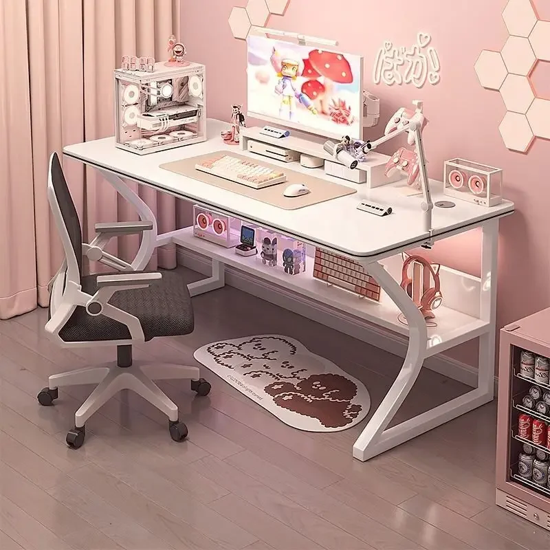 

Bedroom Gaming Computer Desk Computer Study Mirror Executive Study Desk Standing Storage Square Multifunction Home Furniture
