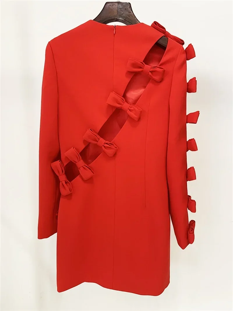 Robe de Bal Sexy avec Nministériels d Rouge pour Femme, Longue Veste Ajourée, Manteau de Fille Tendance, Tenue de Styliste, ixde Défilé, en Stock, Printemps