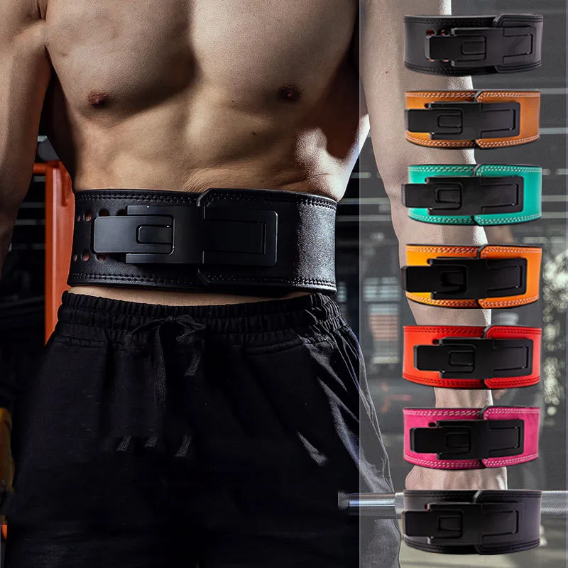 WePackage-Ceinture de levage en cuir large, équipement de fitness, haltère de gymnastique, squat, Deadlift, levier de protection de la taille