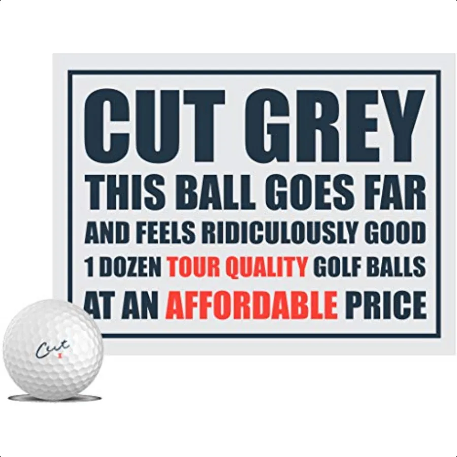 

Cut Grey Golf Balls White