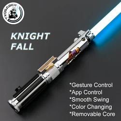 CrucQSAtextures-Sabre laser Anakin, SNV4 Pixel Soundboard, balançoire lisse, poignée en métal cristal, lame de bande LED, Skywalker, jouets de cimetière