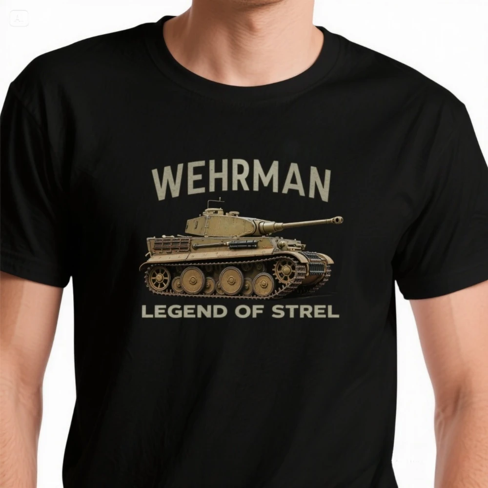 

Wehrmacht Panzer Legend of steel WWII German Tiger Tank T Shirt. Short Sleeve 100% Cotton Casual T-shirts Loose Top Size S-3XL