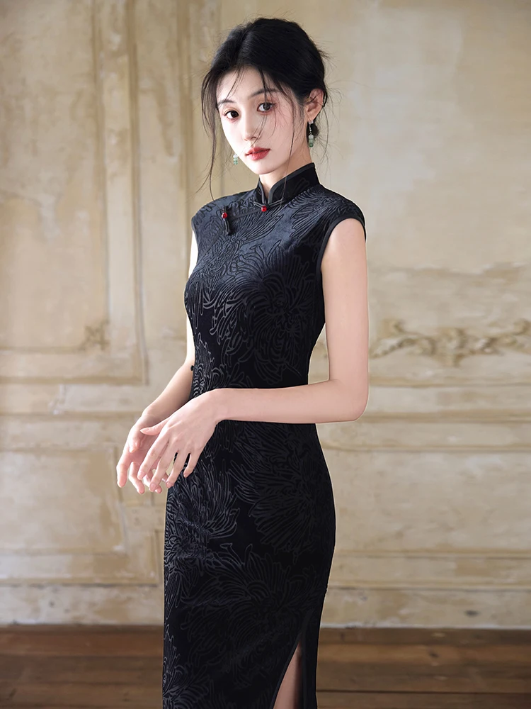 vestido-midi-revisado-estilo-vintage-chino-elegante-delgado-estilizador-de-verano-para-mujeres-jovenes