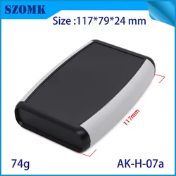 1Piece AK-H-07a 117x77x24mm Plastic abs enclosure 9v handheld battery PCB holder electronics szomk junction housing