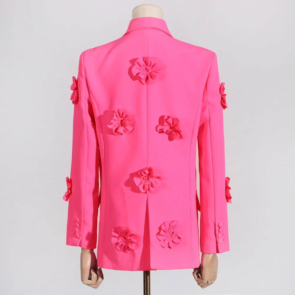 TWOTWINSTYLE Modne, łączone, aplikowane, eleganckie kurtki damskie z klapami, długimi rękawami, patchworkowe, dwurzędowe, nowe.