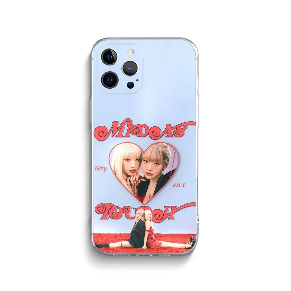 Kpop Kiss Of Life Phone Case For iPhone 15,14,13,12,11 Plus,Pro,Max,XR,XS,X,7,8 Plus,SE,Mini Transparent Silicone Soft