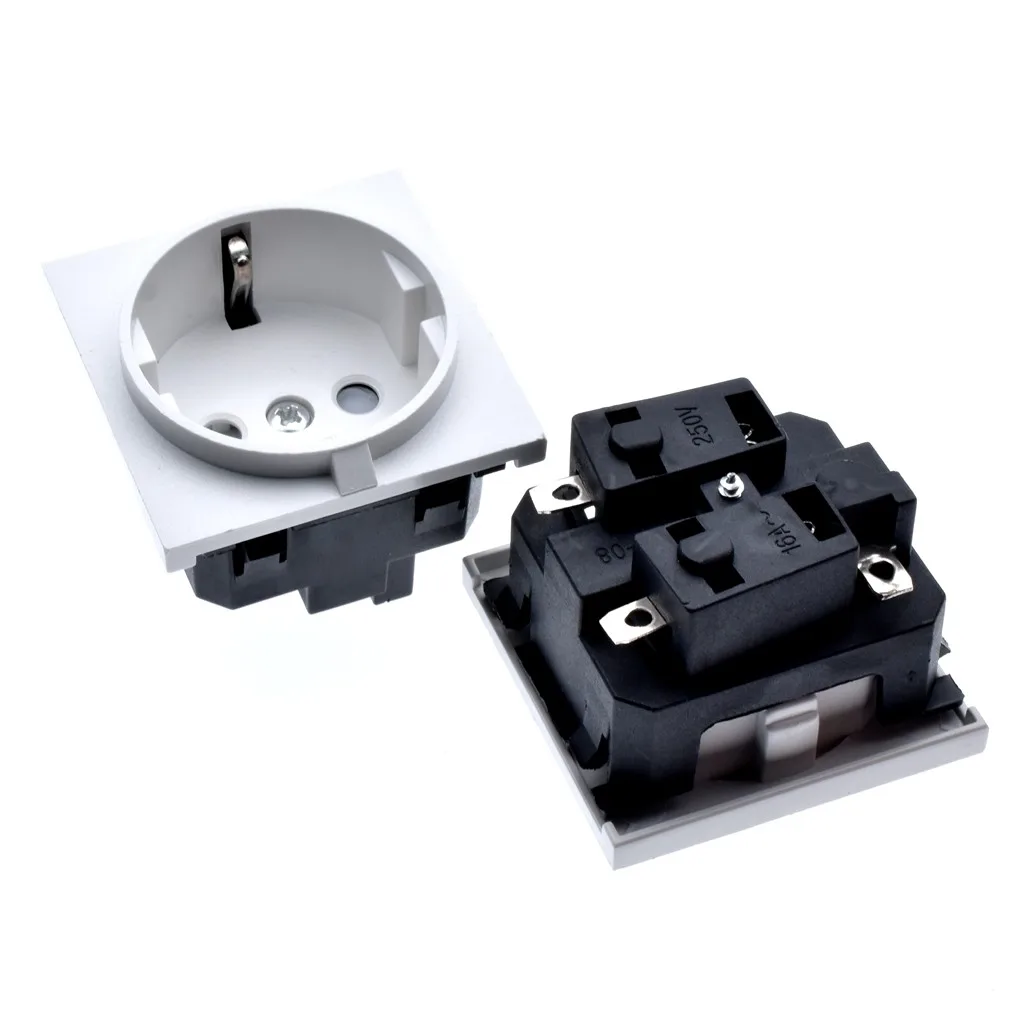 Euro standard card socket German embedded 16A 250V power socket German standard card socket module