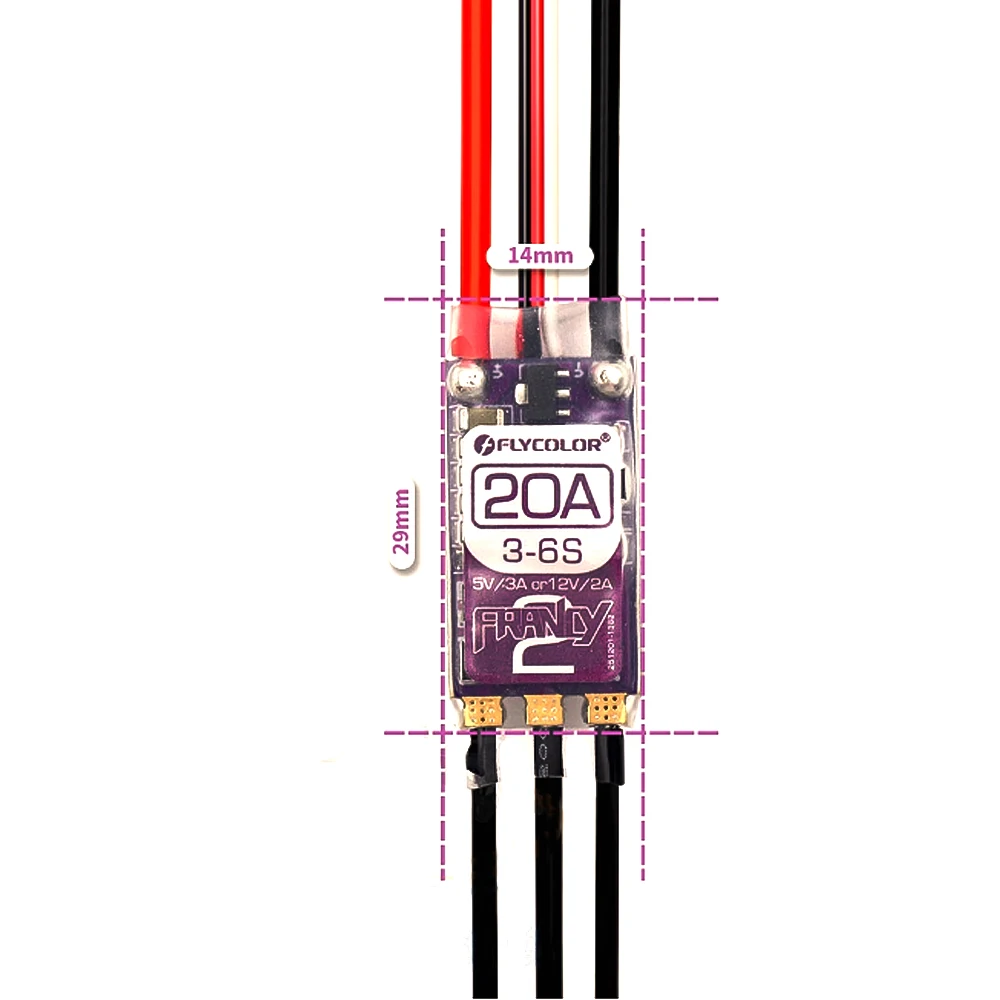 FLYCOLOR ブラシレスESC 20A 30A 40A 50A BLHELI-32 Dshot高性能MCU 5V/3A 12V/2A ダブルBEC調整可能 RC玩具部品用