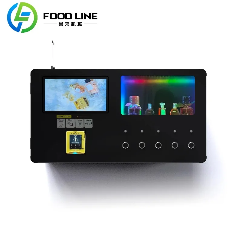 

Latest Small Wall-mounted Perfume Vending Machine Comes with a 10.1-inch Touch Screen to Display Product Details.