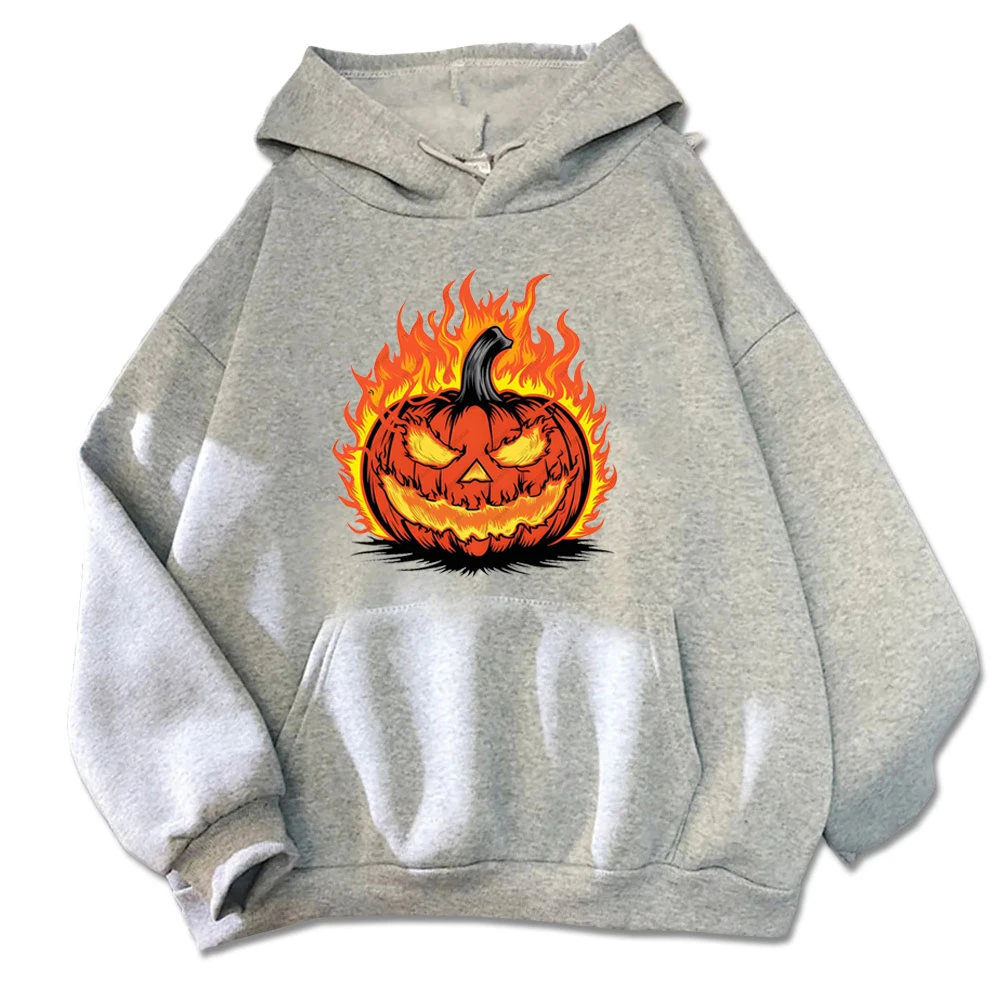 Hallowmas Pumpkin Lamp Graphic Printed Man Women Hoodie Trick or Treat Warm and Windproof Harajuku Casual Y2K Couple Hoodies