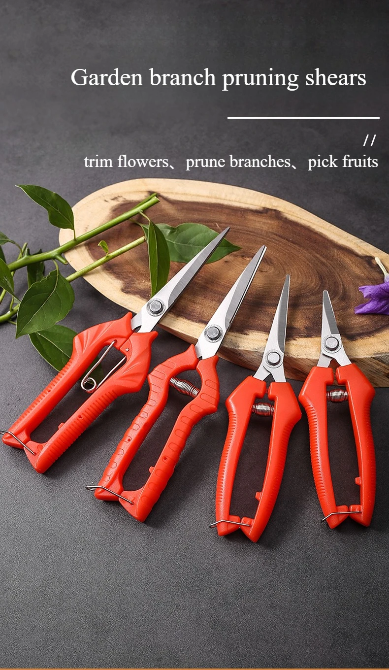 

Stainless Steel Pruning Shears Sharp Branch Scissors Non Slip Handle Garden Fruit Tree Trimming Tools