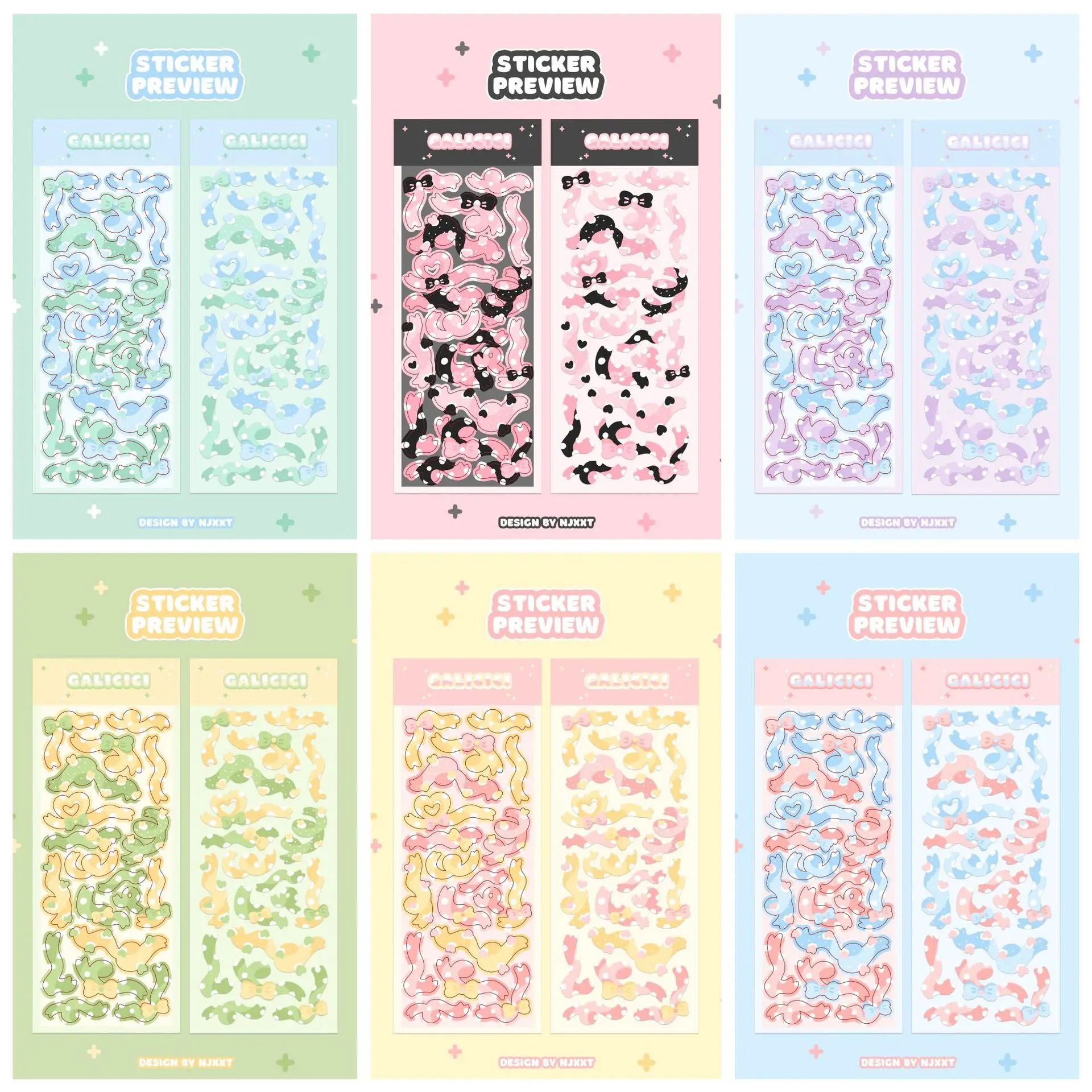 Ribbon creative stickers