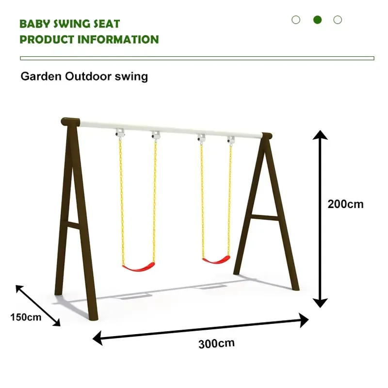 New Design Childrens Two Seat Outdoor Play Swing