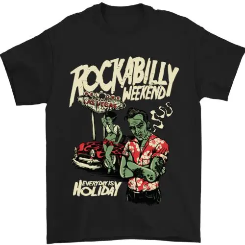 

Rockabilly Weekend Music Hot Rod Mens T-Shirt 100% Cotton