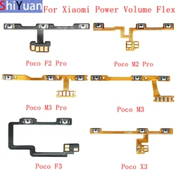 Power Volume Button Flex For Xiaomi Mi Poco M3 F2 Pro F3 X3 C3 F1 M2 Pro Power Flex Cable Replacement Parts