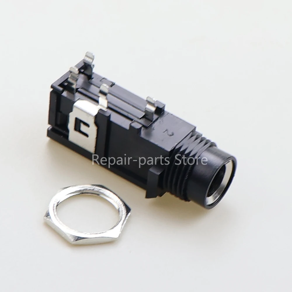 DIY 6,35 mm 6,5 mm Klinke vergoldet 3/4Pin Stereo Dual Channel Mikrofon Buchse Mutter 6,35 Audio gerade Klinke Stecker – Detail 3