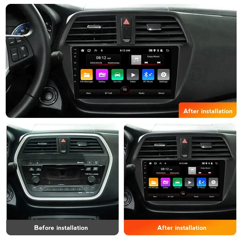 Car Radio Android 14 Multimedia Video Player For Suzuki SX4 2 S-Cross 2012 - 2016 Stereo GPS Navigation Stereo Head Unit Carplay