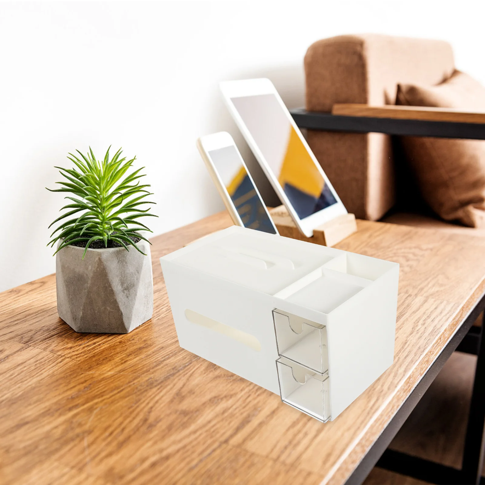 

Desk Organizer Drawer Type Storage Case for Makeup Brushes Stationery Cute Multi-Function Practical Desktop Cute Desk Organizer