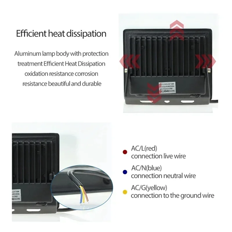 

ABUH-RGB Flood Light RGB Reflector IP66 LED Spotlight With Remote Projector Lamp Outdoor Garden Lighting