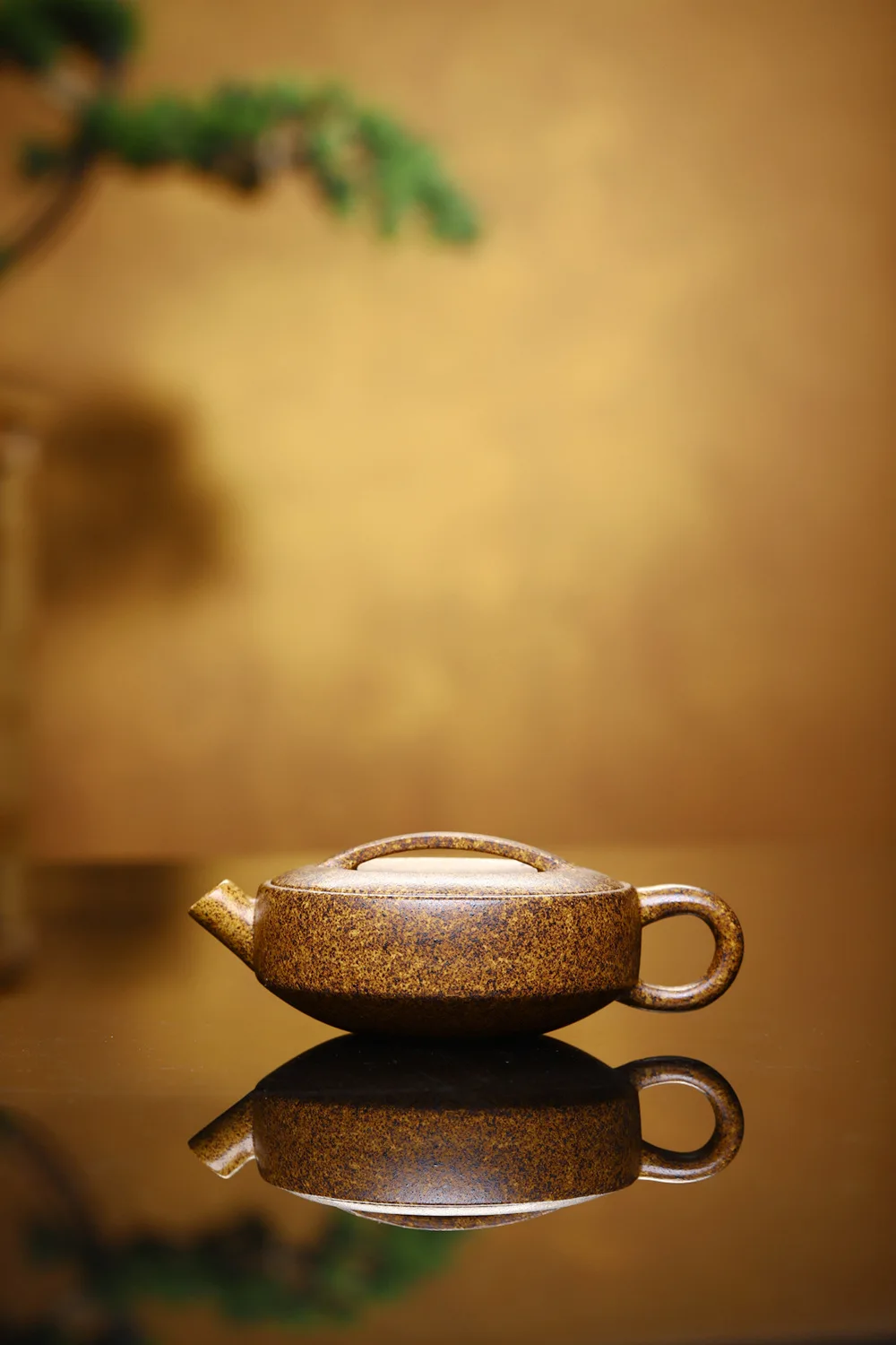 Yixing Handmade Purple Clay Pot with Old and Rotten Bottom Trough, Qingshang Shanruoshui Kung Fu Tea Set, Chinese Tea Pot, 130ml