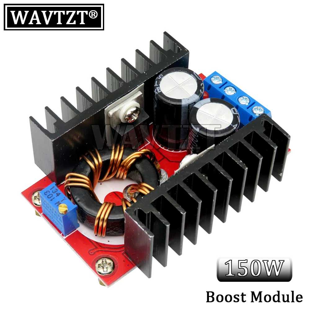 WAVTZT 150W DC-DC Boost Converter Step Up Power Supply Module 10-32V To 12-35V 10A Laptop Voltage Charge Board